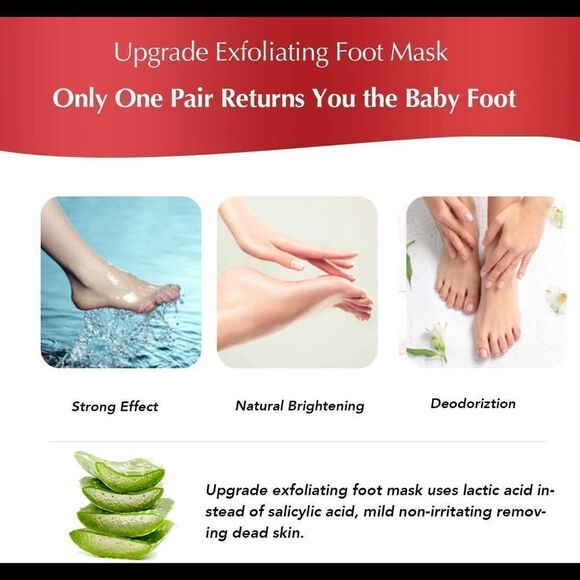 🌟EXFOLIATING Foot Peel Mask For Softer, Smooth Feet- Gently Skin (2 Pack)🌟 - Picture 6 of 6